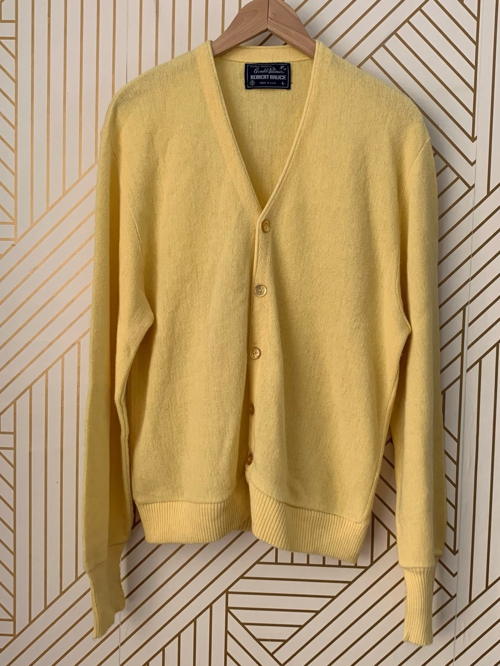 VTG Arnold Palmer Cardigan Sweater vintage Gorpcore blokecore eclectic grandpa L